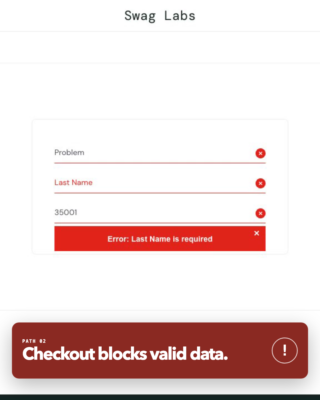 Checkout incorrectly rejecting valid customer data during shop testing